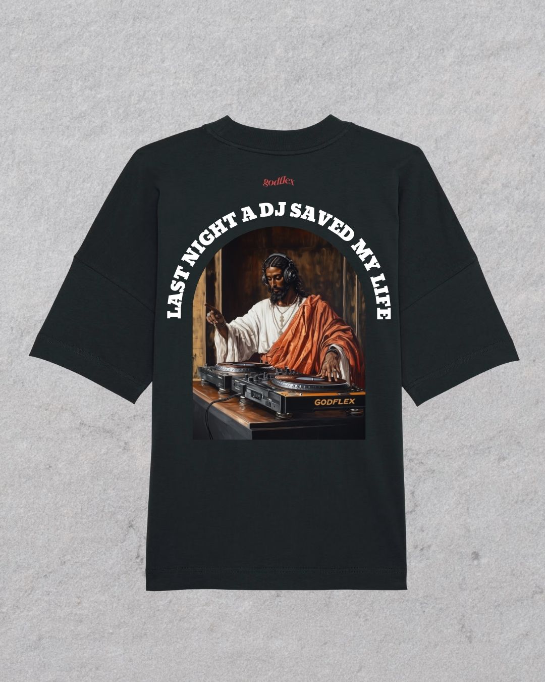 DJ JESUS IN THE MIX MURAL - BLACK