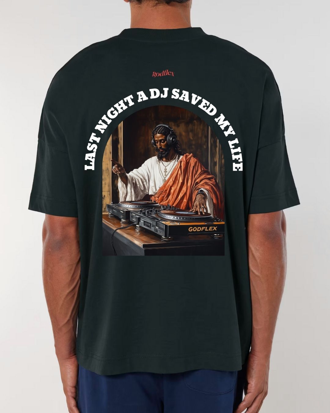 DJ JESUS IN THE MIX MURAL - BLACK