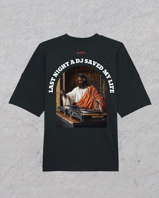 DJ JESUS IN THE MIX MURAL - BLACK